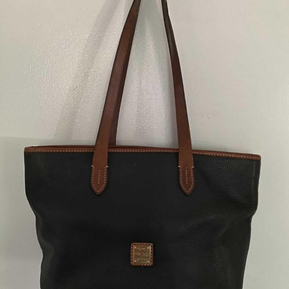 Dooney & Bourke Black and Tan Handbag